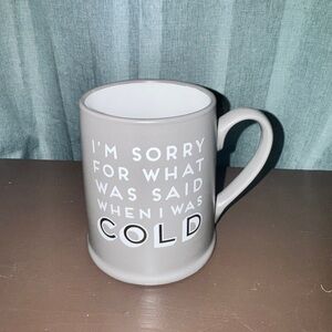 Gray Ceramic Mug with Quote